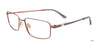 EasyClip EC622 Eyeglasses with Clip-on Sunglasses | Size 52 / Grey & Copper