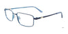 EasyClip EC622 Eyeglasses with Clip-on Sunglasses | Size 52 / Dark Blue & Light Blue