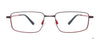 EasyClip EC622 Eyeglasses with Clip-on Sunglasses | Size 52 / Black & Red