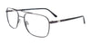 EasyClip EC623 Eyeglasses with Clip-on Sunglasses | Size 58 / Dark Steel & Black