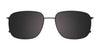 EasyClip EC623 Eyeglasses with Clip-on Sunglasses | Size 58 / Dark Steel & Black