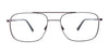 EasyClip EC623 Eyeglasses with Clip-on Sunglasses | Size 58 / Dark Steel & Black