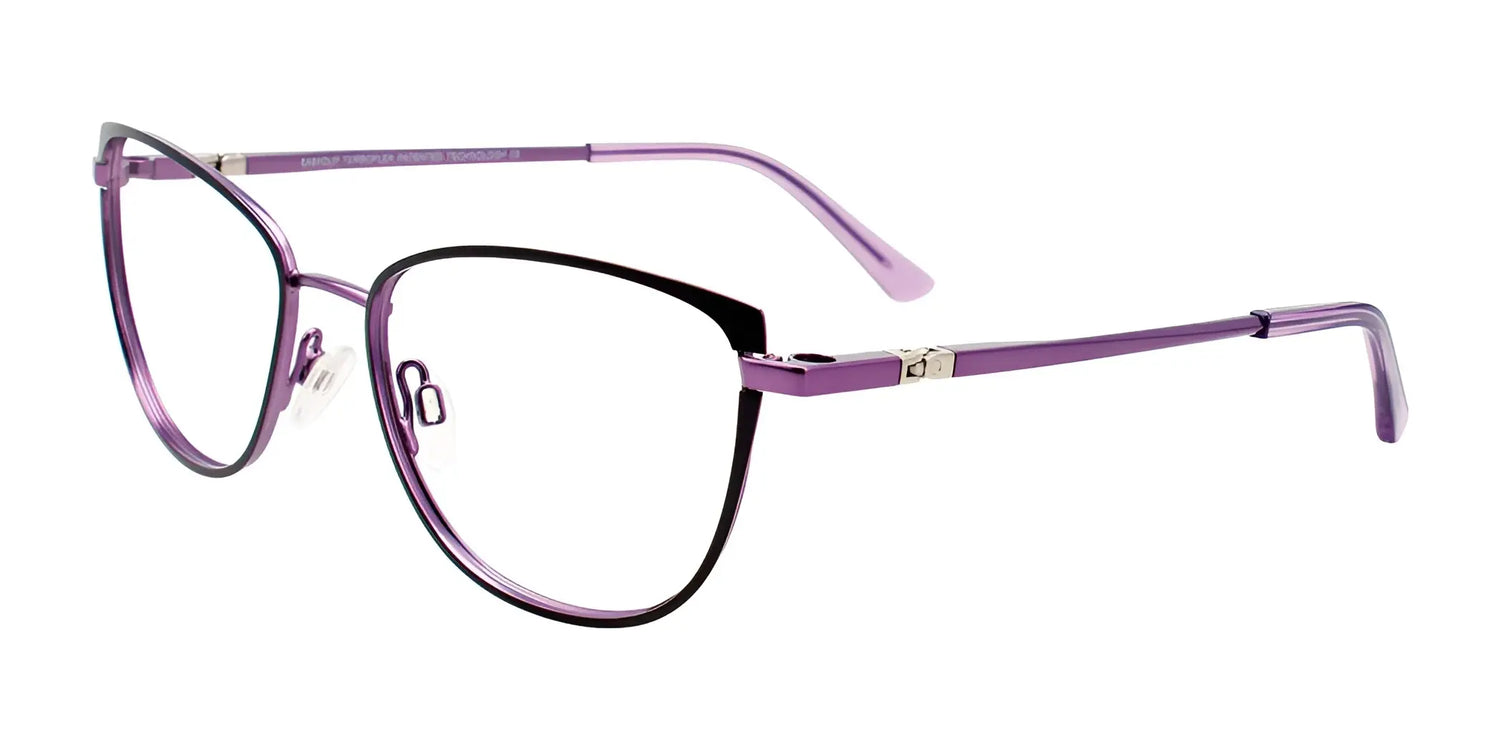 EasyClip EC624 Eyeglasses with Clip-on Sunglasses Black & Light Purple EasyClip EC624 Eyeglasses with Clip-on Sunglasses Black & Light Purple