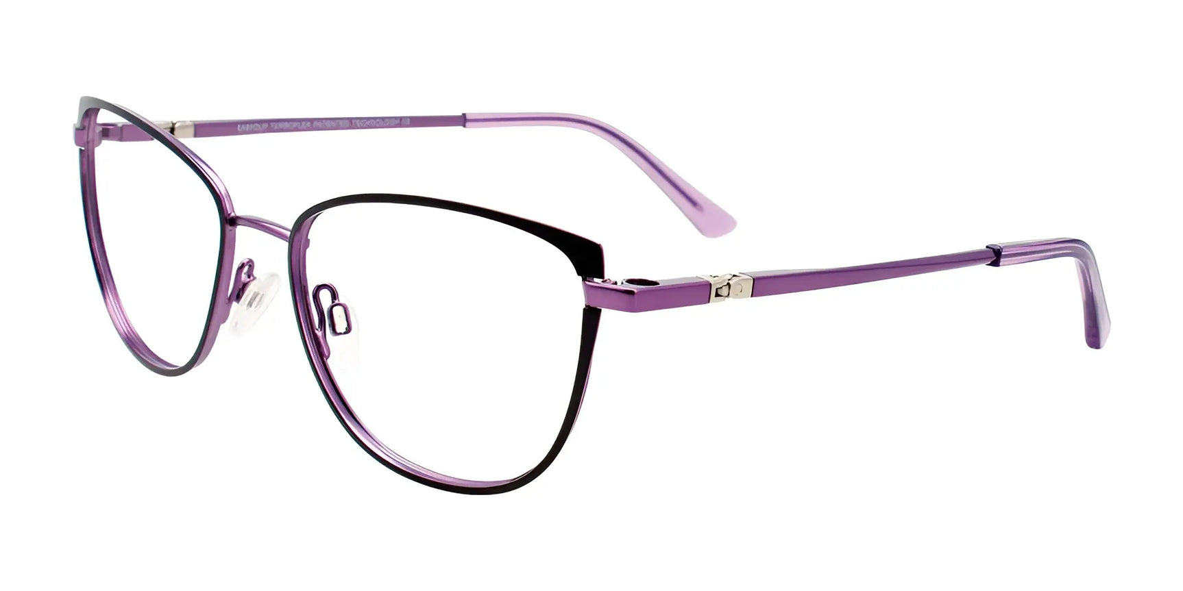 EasyClip EC624 Eyeglasses with Clip-on Sunglasses Black & Light Purple EasyClip EC624 Eyeglasses with Clip-on Sunglasses Black & Light Purple