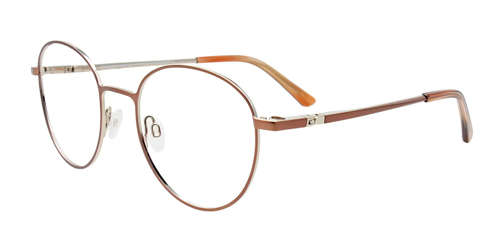 EasyClip EC625 Eyeglasses with Clip-on Sunglasses Light Brown & Steel EasyClip EC625 Eyeglasses with Clip-on Sunglasses Light Brown & Steel