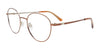 EasyClip EC625 Eyeglasses with Clip-on Sunglasses | Size 51 / Light Brown & Steel