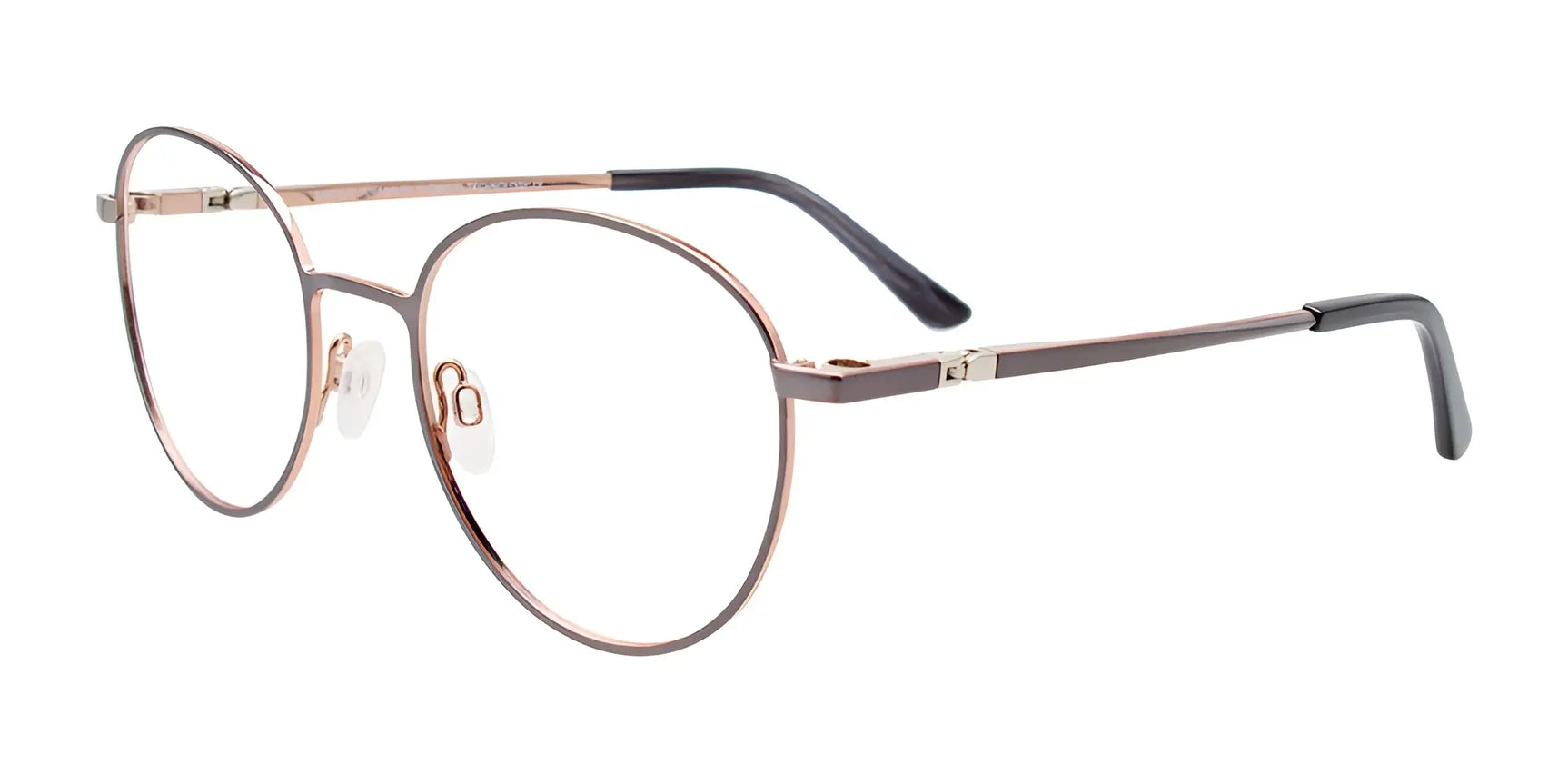 EasyClip EC625 Eyeglasses with Clip-on Sunglasses Light Grey & Pink Gold EasyClip EC625 Eyeglasses with Clip-on Sunglasses Light Grey & Pink Gold