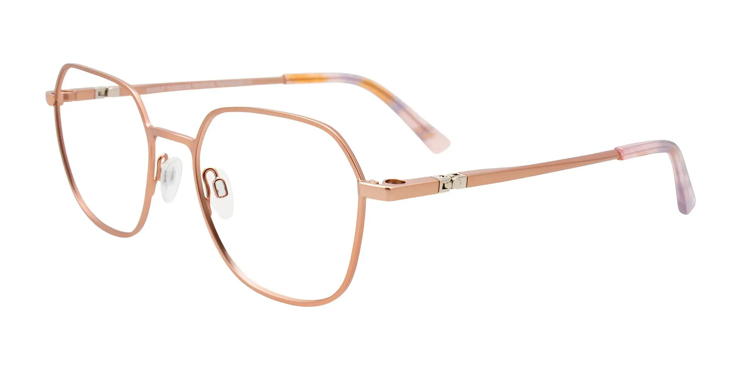 EasyClip EC626 Eyeglasses with Clip-on Sunglasses Satin Pink Gold EasyClip EC626 Eyeglasses with Clip-on Sunglasses Satin Pink Gold