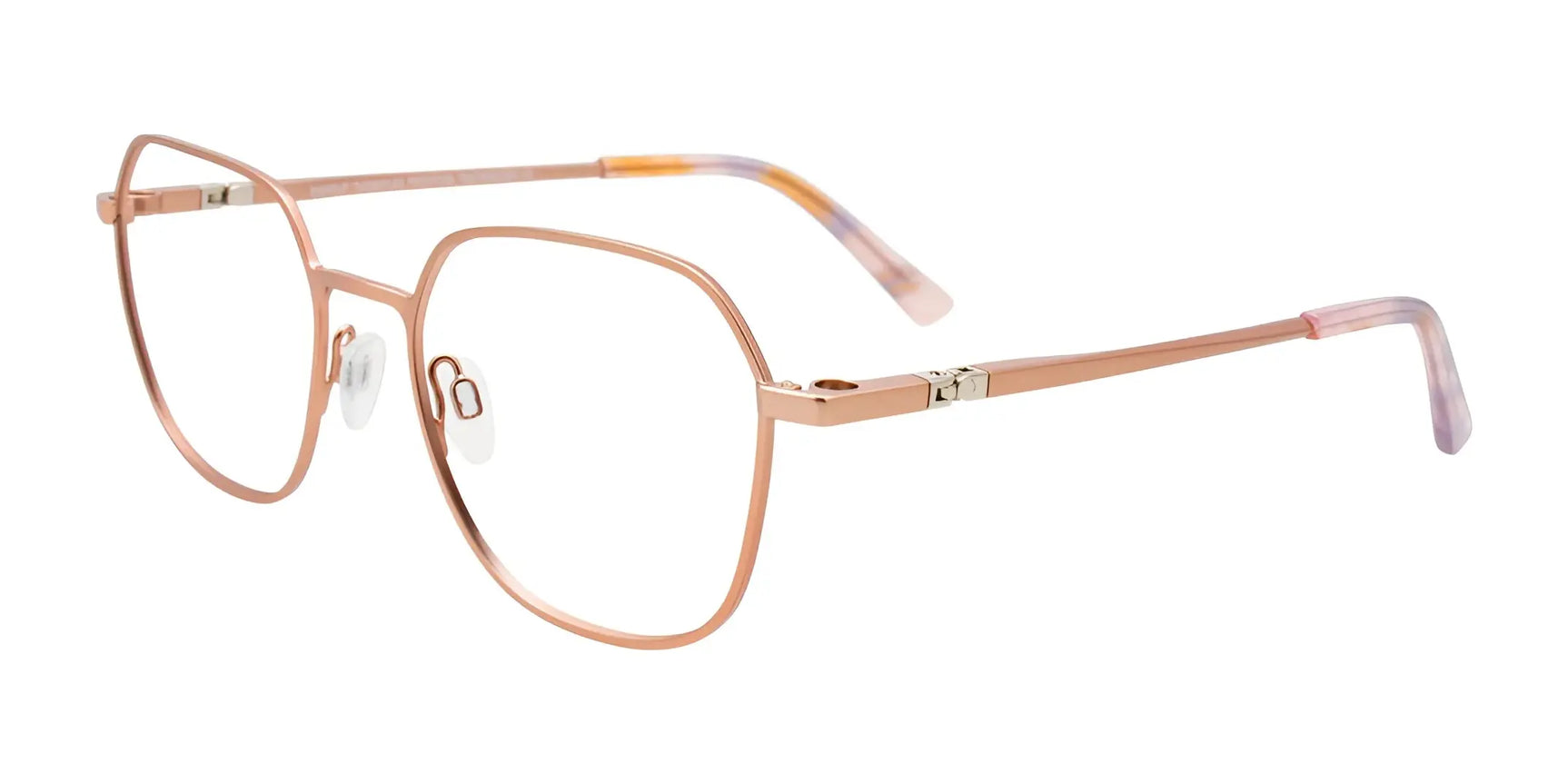 EasyClip EC626 Eyeglasses with Clip-on Sunglasses Satin Pink Gold EasyClip EC626 Eyeglasses with Clip-on Sunglasses Satin Pink Gold