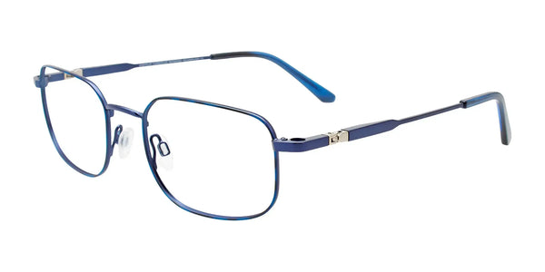 EasyClip EC629 Eyeglasses with Clip-on Sunglasses | Size 51 / Blue