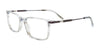 EasyClip EC630 Eyeglasses with Clip-on Sunglasses | Size 50 / Crystal Grey