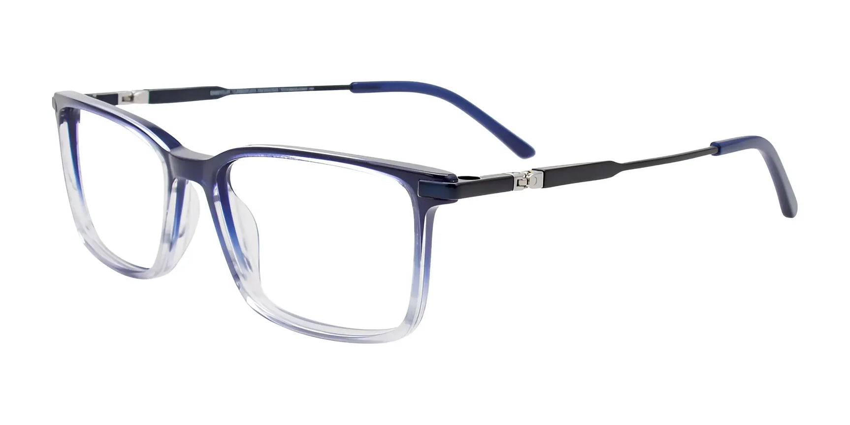 EasyClip EC630 Eyeglasses with Clip-on Sunglasses Crystal Blue Gradient EasyClip EC630 Eyeglasses with Clip-on Sunglasses Crystal Blue Gradient