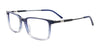 EasyClip EC630 Eyeglasses with Clip-on Sunglasses | Size 50 / Crystal Blue Gradient