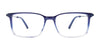 EasyClip EC630 Eyeglasses with Clip-on Sunglasses | Size 50 / Crystal Blue Gradient