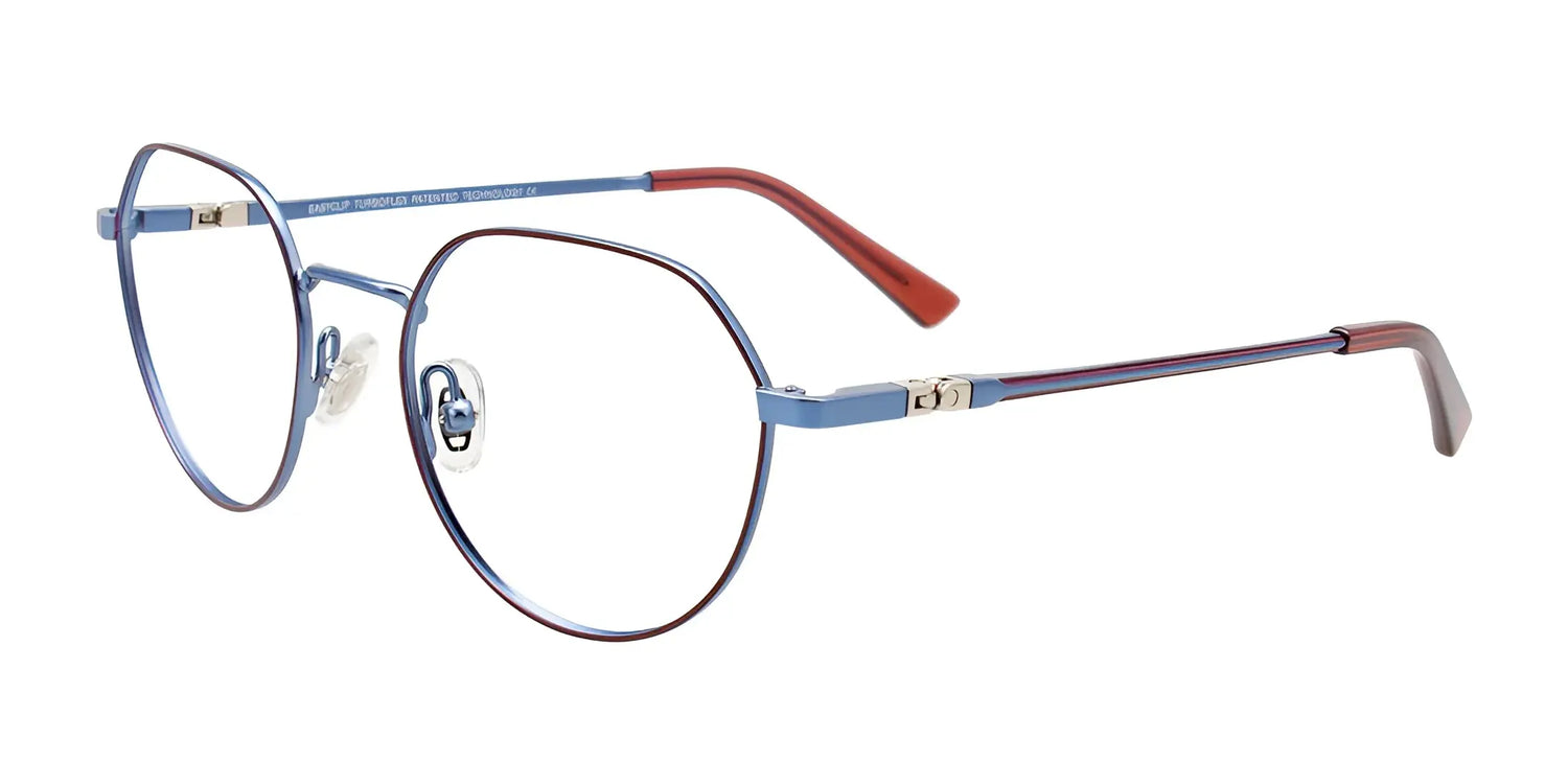 EasyClip EC632 Eyeglasses Brown & Satin Blue EasyClip EC632 Eyeglasses Brown & Satin Blue