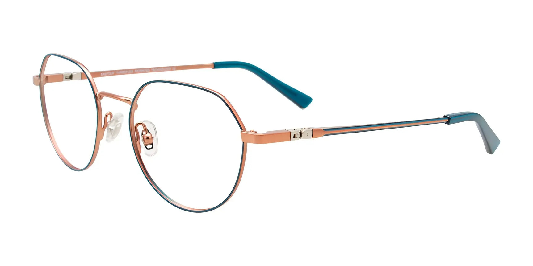 EasyClip EC632 Eyeglasses Teal & Satin Copper EasyClip EC632 Eyeglasses Teal & Satin Copper