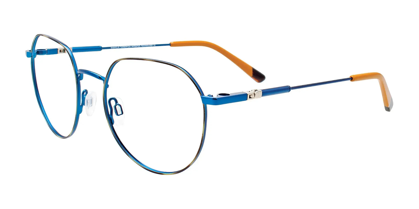 EasyClip EC633 Eyeglasses with Clip-on Sunglasses Satin Blue & Tortoise EasyClip EC633 Eyeglasses with Clip-on Sunglasses Satin Blue & Tortoise