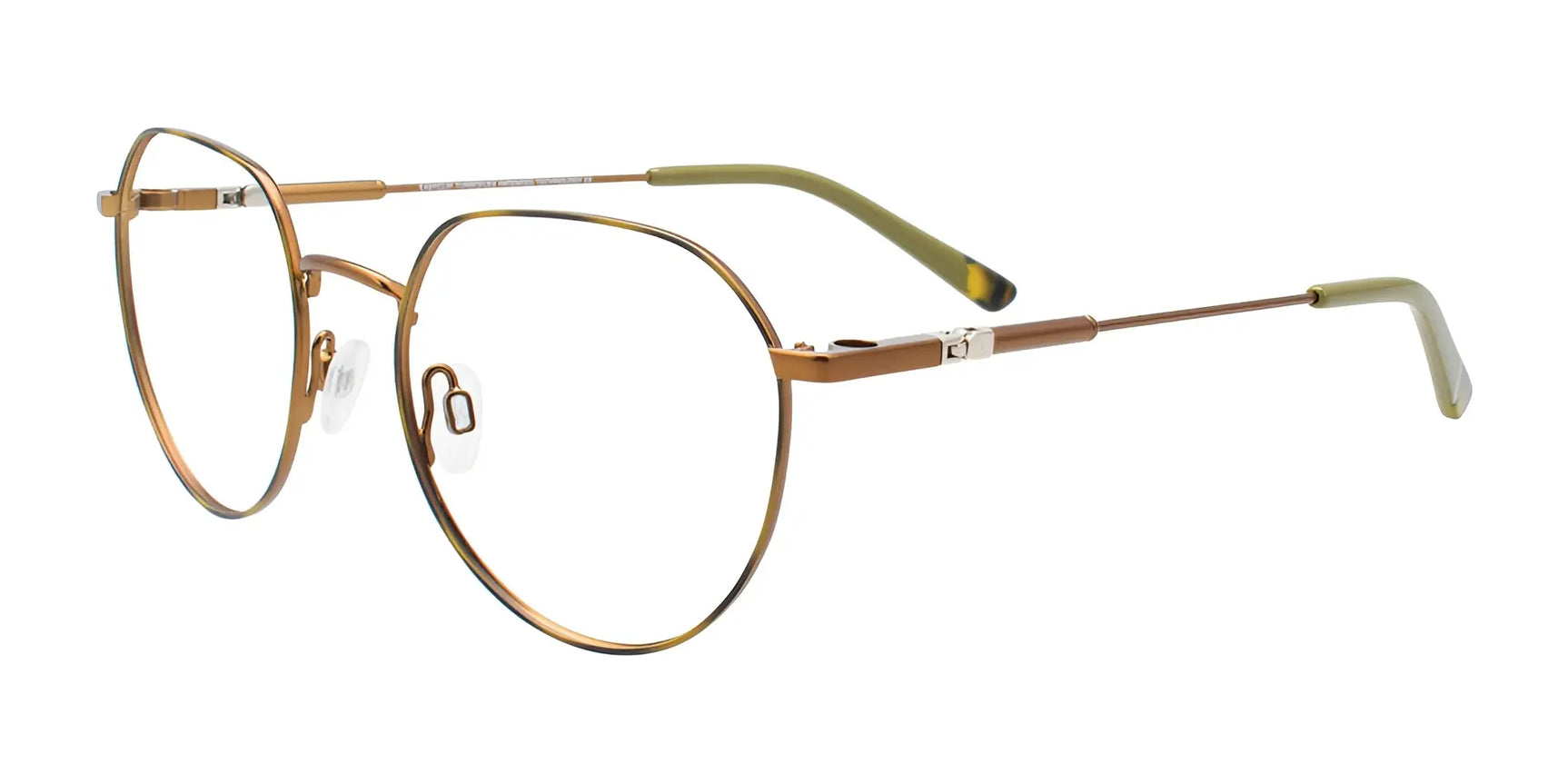 EasyClip EC633 Eyeglasses with Clip-on Sunglasses Satin Brown & Tortoise EasyClip EC633 Eyeglasses with Clip-on Sunglasses Satin Brown & Tortoise