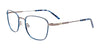 EasyClip EC636 Eyeglasses with Clip-on Sunglasses | Size 51 / Blue