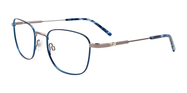 EasyClip EC636 Eyeglasses with Clip-on Sunglasses | Size 51 / Blue