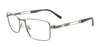 EasyClip EC638 Eyeglasses with Clip-on Sunglasses | Size 50 / Steel