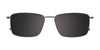 EasyClip EC638 Eyeglasses with Clip-on Sunglasses | Size 50 / Black & Steel
