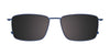 EasyClip EC638 Eyeglasses with Clip-on Sunglasses | Size 50 / Black & Steel