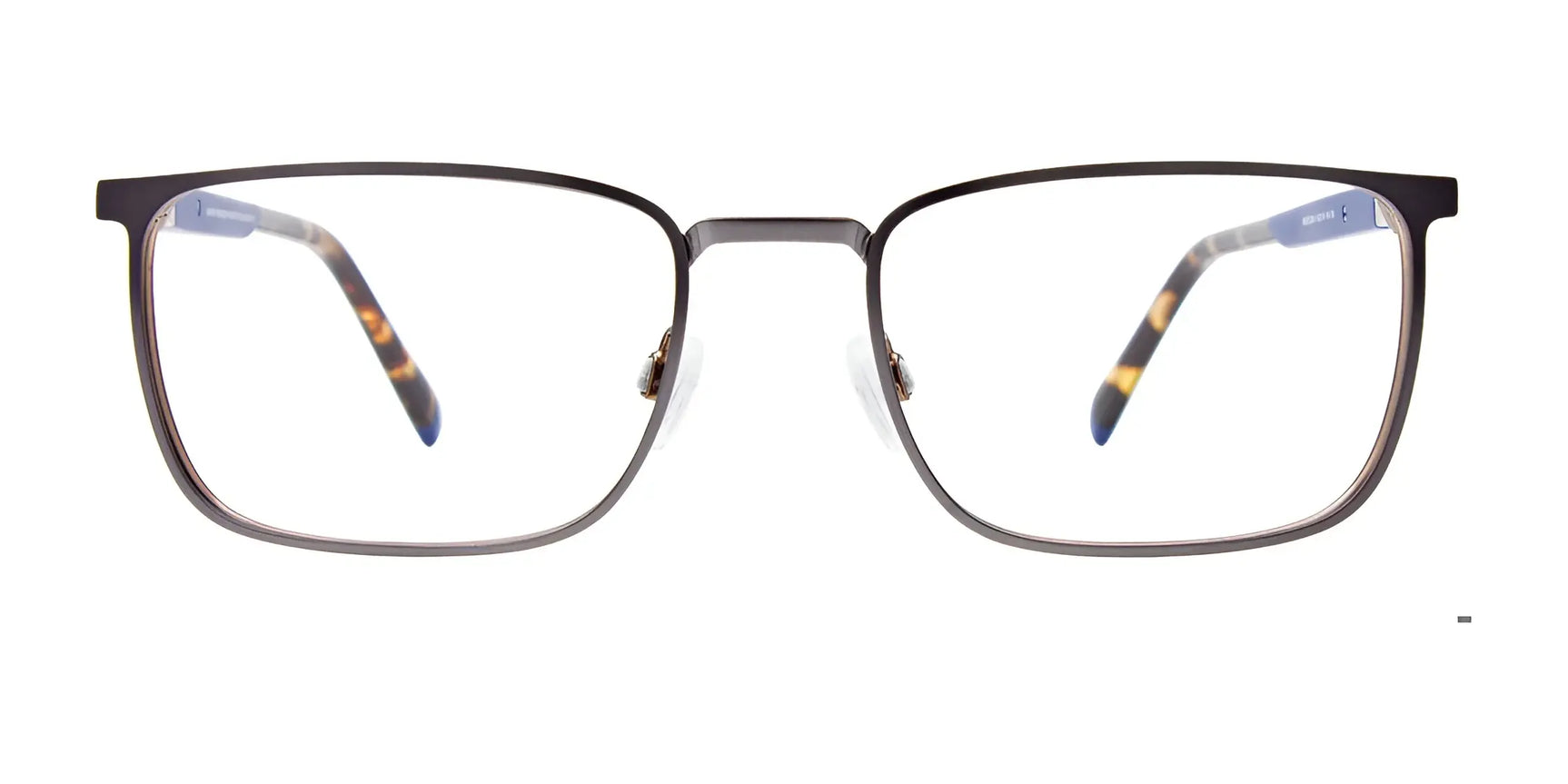 EasyClip EC641 Eyeglasses | Size 53 by EasyClip feature thin, dark rectangular metal frames with tortoiseshell-patterned temple tips and include clip-on sunglasses for convenient style and UV protection. EasyClip EC641 Eyeglasses | Size 53 by EasyClip feature thin, dark rectangular metal frames with tortoiseshell-patterned temple tips and include clip-on sunglasses for convenient style and UV protection.