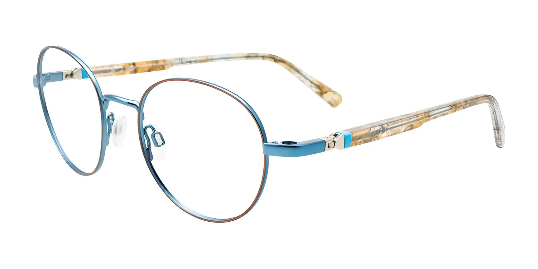 EasyClip EC642 Eyeglasses with Clip-on Sunglasses Brown & Light Blue EasyClip EC642 Eyeglasses with Clip-on Sunglasses Brown & Light Blue