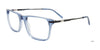 EasyClip EC646 Eyeglasses with Clip-on Sunglasses | Size 53 / Blue Trasparent