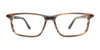 EasyClip EC648 Eyeglasses with Clip-on Sunglasses | Size 54 / Matt Marble Blue/Blue