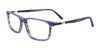 EasyClip EC648 Eyeglasses with Clip-on Sunglasses | Size 54 / Matt Marble Blue/Blue