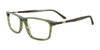 EasyClip EC648 Eyeglasses with Clip-on Sunglasses | Size 54 / Matt Marble Khaki/Khaki