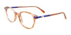 EasyClip EC649 Eyeglasses | Size 45 / Brown Striped & Blue