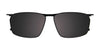 EasyClip EC652 Eyeglasses with Clip-on Sunglasses | Size 56 / Black & Red