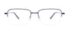 EasyClip EC662 Eyeglasses | Size 50 / Blue & Light Gold