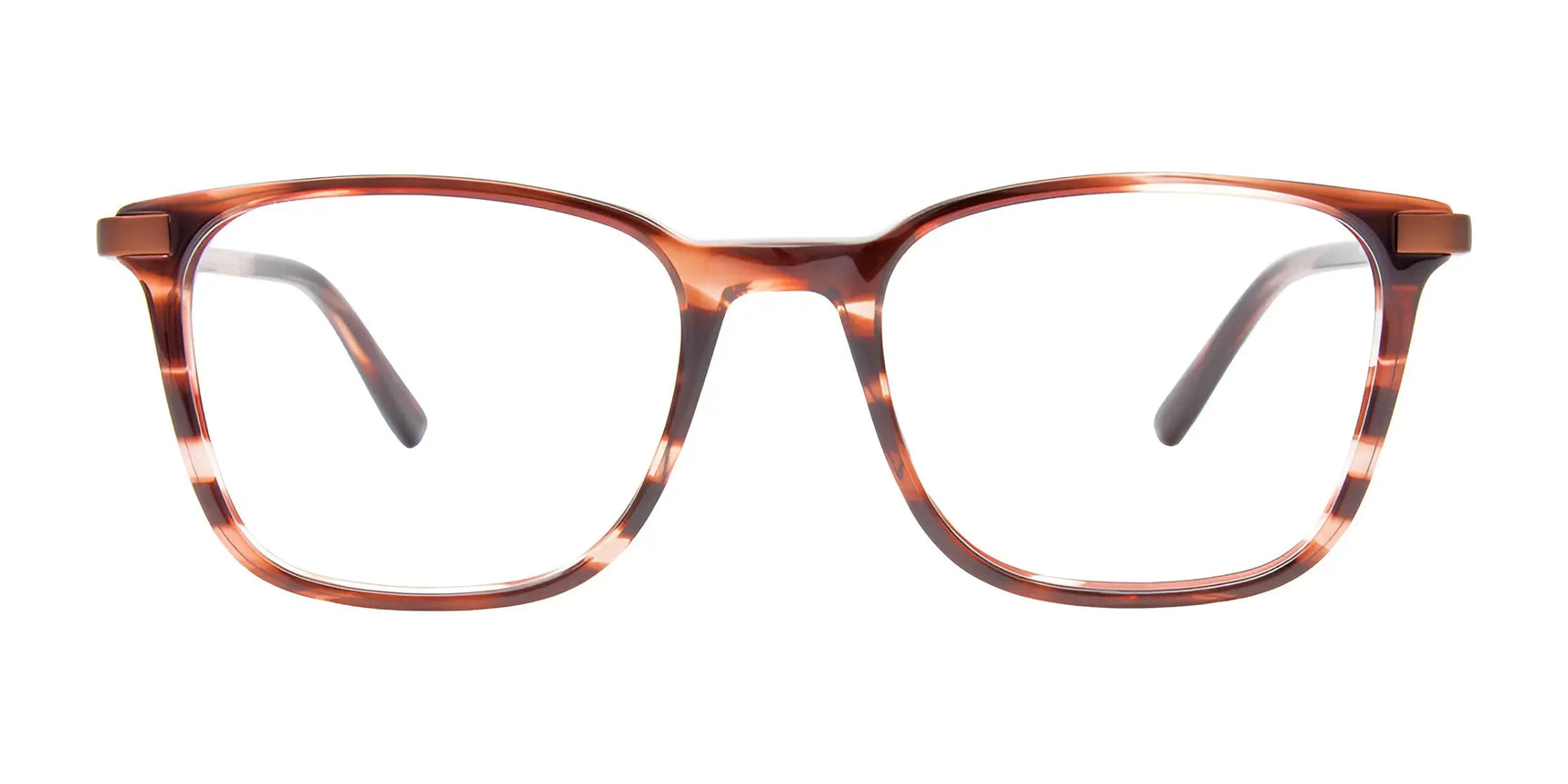 EasyClip EC664 Eyeglasses | Size 48 by EasyClip in brown tortoiseshell, featuring clear rectangle lenses and a classic front view on a white background. EasyClip EC664 Eyeglasses | Size 48 by EasyClip in brown tortoiseshell, featuring clear rectangle lenses and a classic front view on a white background.