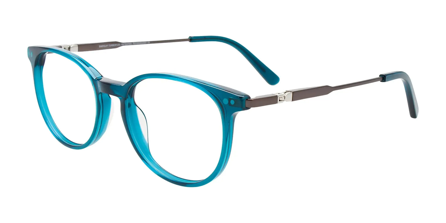 EasyClip EC667 Eyeglasses Transparent Teal EasyClip EC667 Eyeglasses Transparent Teal