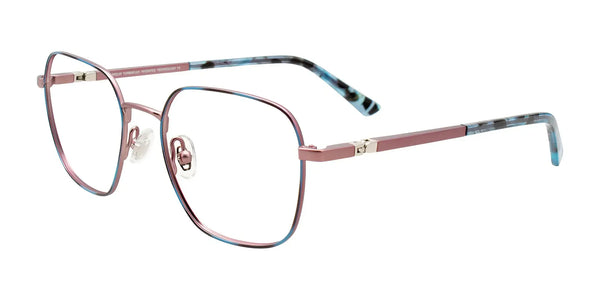 EasyClip EC668 Eyeglasses | Size 48 / Dusty Pink & Tortoise Blue