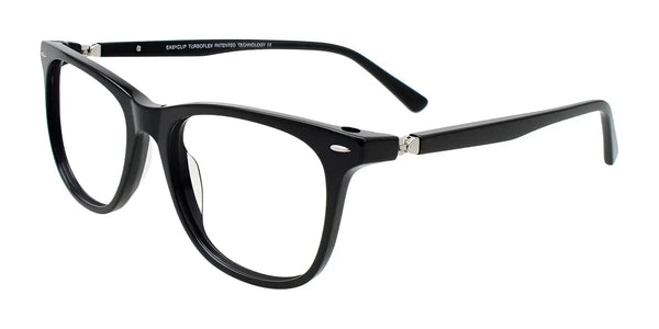 EasyClip EC670 Eyeglasses with Clip-on Sunglasses | Size 54 / Black