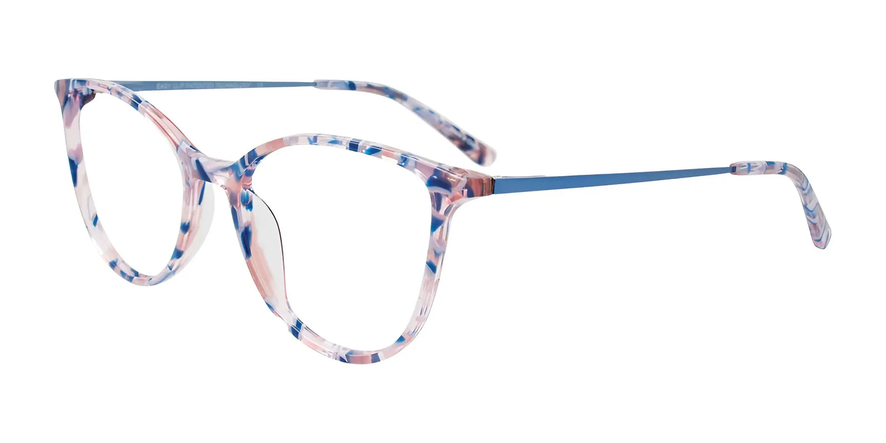 EasyClip EC673 Eyeglasses with Clip-on Sunglasses Light Blue & Pink Mix Design EasyClip EC673 Eyeglasses with Clip-on Sunglasses Light Blue & Pink Mix Design