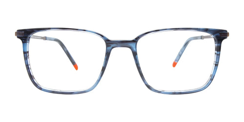 EasyClip EC678 Eyeglasses with Clip-on Sunglasses / Size 54 / Grey Marbled