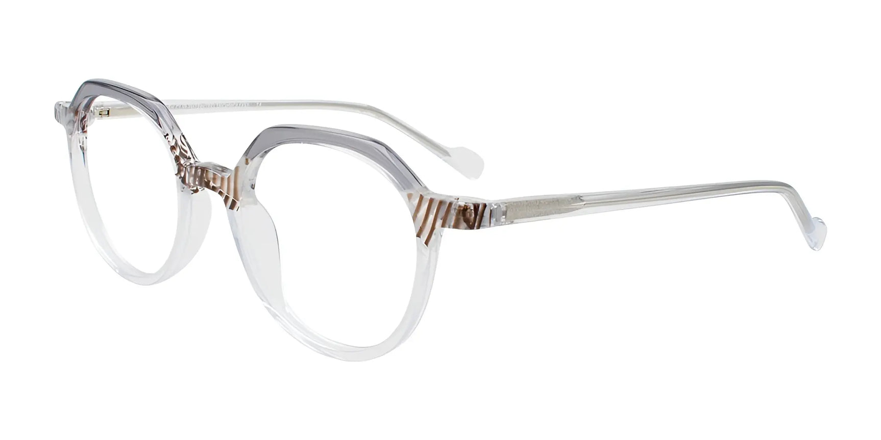 EasyClip EC679 Eyeglasses with Clip-on Sunglasses Transparent Grey & Crystal EasyClip EC679 Eyeglasses with Clip-on Sunglasses Transparent Grey & Crystal