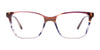 EasyClip EC680 Eyeglasses with Clip-on Sunglasses | Size 52 / Trans Marble Blue & Pink & Crystal
