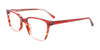 EasyClip EC680 Eyeglasses with Clip-on Sunglasses | Size 52 / Trans Red & Marble Brown & Pink