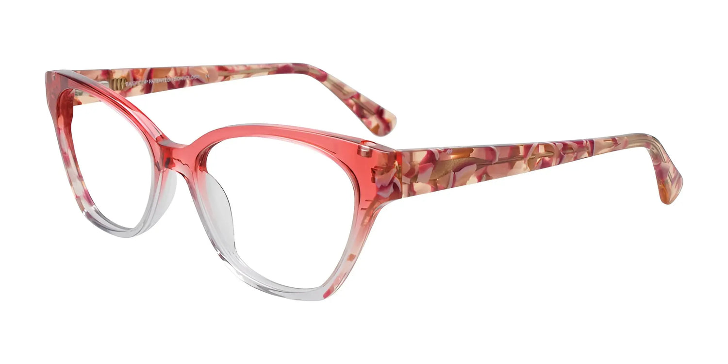 EasyClip EC682 Eyeglasses with Clip-on Sunglasses Transp Pink To Crystal Gradient / Marble Pink EasyClip EC682 Eyeglasses with Clip-on Sunglasses Transp Pink To Crystal Gradient / Marble Pink