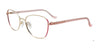 EasyClip EC684 Eyeglasses with Clip-on Sunglasses | Size 54 / Gold & Pink