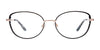 EasyClip EC690 Eyeglasses with Clip-on Sunglasses | Size 52 / Black & Gold