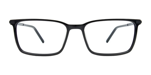 EasyClip EC695 Eyeglasses with Clip-on Sunglasses / Size 55 / Black