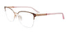 EasyClip EC705 Eyeglasses | Size 54 / Pink Gold & Black Pattern